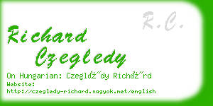 richard czegledy business card